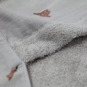 Ręcznik kąpielowy z kapturem dla dziecka 100% bawełna organiczna 58×120 cm- FÖRNE Baby