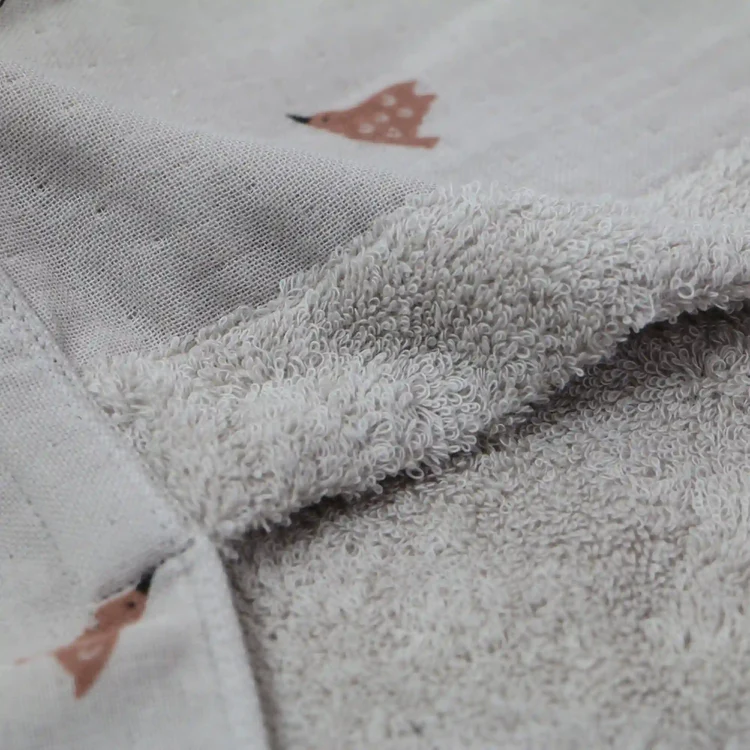 Ręcznik kąpielowy z kapturem dla dziecka 100% bawełna organiczna 58×120 cm- FÖRNE Baby